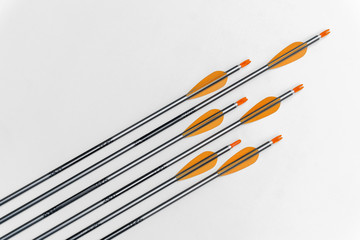 isolated arrows on textured white background
