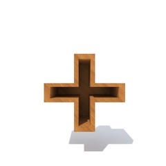 Fototapeta premium Conceptual wood or wooden brown font or type, timber or lumber industry piece isolated on white background. Educative hadwood material, smooth surface pine handmade sculpted object as 3D illustration