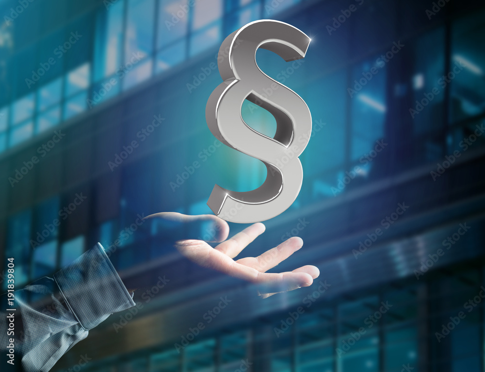 Aufkleber justice and law symbol displayed on a futuristic interface - 3d rendering