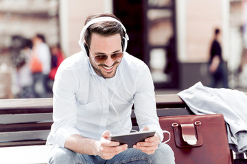 Listening to music