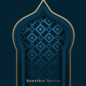 Ramadan Kareem islamic vector design greeting card