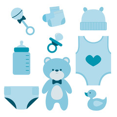 Baby boy elements set