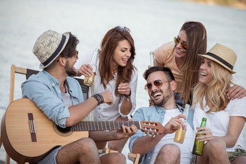 Friends on the beach