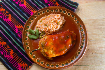 Mexican food: chile relleno