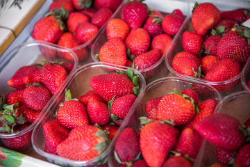 Fresh strawberry at the food market