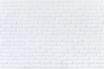 Fototapeta na wymiar White brick wall background and pattern