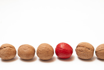 Business conceptual image. Leader, individuality, best worker, best employee, team.