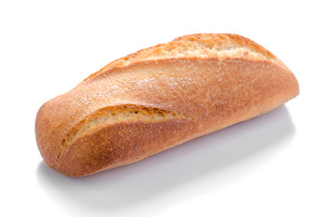French bread, isolated on the white background