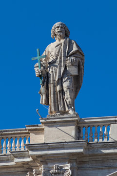 Detalis of Saint Peter's Square, Vatican, Rome, Italy
