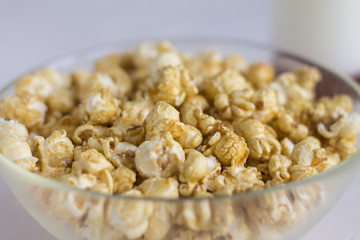 sweet caramel popcorn tasty holiday day off leisure