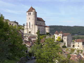 Europe, France, Midi Pyrenees, Lot, the historic clifftop village tourist attraction of St Cirq Lapopie