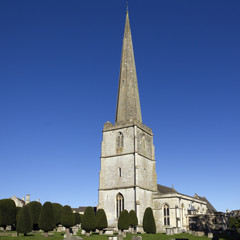 The historic 'wool church' at Painswick in the Cotswolds, Gloucestershire, UK