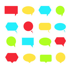Set of colorful speech bubbles set
