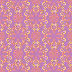 Floral seamless pattern. Colored background