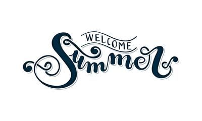Welcome summer hand lettering