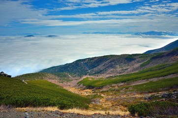 Sea of clouds at Norikura National Park in Nagano Japan