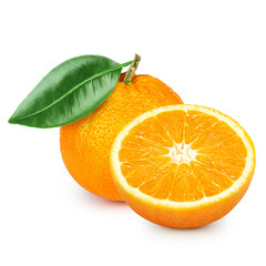 orange fruits with leaf