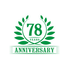 78 years anniversary logo template. 
