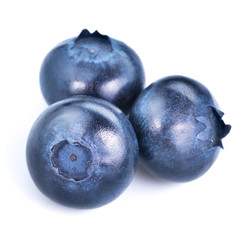 Blueberries isolated on white
