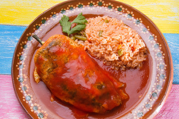 Traditional chile relleno