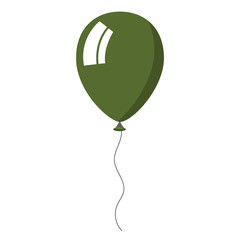 Obraz premium Green balloon on white background
