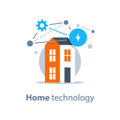 House control, smart home, innovative technology, improvement and security concept