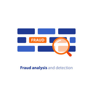 Fraud Detection Concept, Analysis Services, Vector Illustration