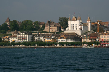 Obraz premium Nyon vom See aus, Schweiz