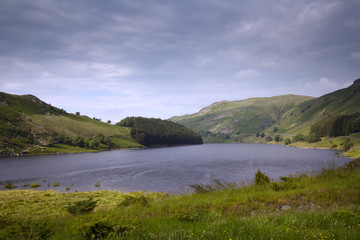 View of Haweswater reservoir in Mardale valley, Cumbria, UK