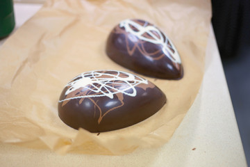 Making chocolate. Chocolate factory.