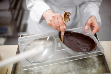 Making chocolate. Chocolate factory.