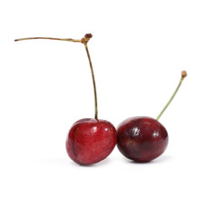 sweet cherries isolated on a white background