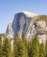  half dome at on sunny day,Yosemite National park California,usa.