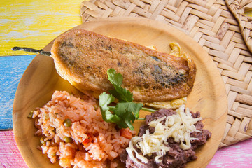 Traditional chile relleno