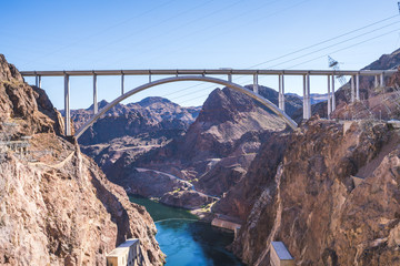 hoover dam on sunny day,Nevada,usa.