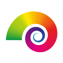 Fototapeta na wymiar vectror snail icon - graphic flexible symbol - rainbow gradient colored - snail