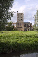 Fototapeta na wymiar The historic Abbey at Tewkesbury, Gloucestershire, Severn Vale, UK