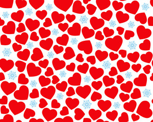 Hearts seamless pattern, Valentines day