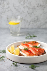 sandwich with salmon