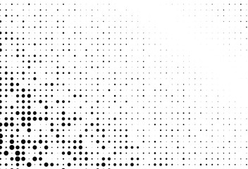 Abstract monochrome halftone pattern. Futuristic panel. Grunge dotted backdrop with circles, dots, point. 