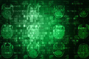 Green MRI Digital Abstract technology background