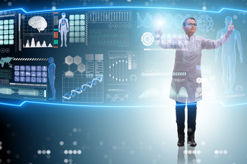 Woman doctor in telemedicine mhealth concept