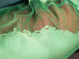 Old Green T-Shirt of The Worker Loose Lint Free Cloth