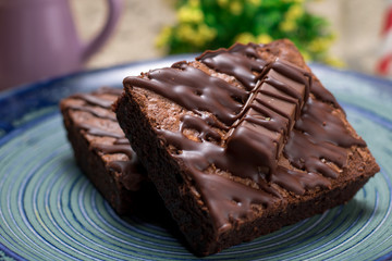 Chocolate brownies cake.