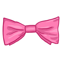 Vector Single Cartoon Bow Tie. Vintage Fashion Accessory