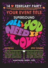 Valentines day poster / Creative valentines conceptual vector. Valentines day poster.