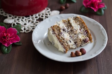 Hazelnut Cake Slice