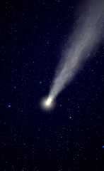 Obraz na płótnie Canvas Comet in the starry sky