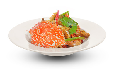 Thai cuisine,Fried crab with curry powder