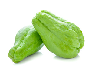 Chayote isolated on white background